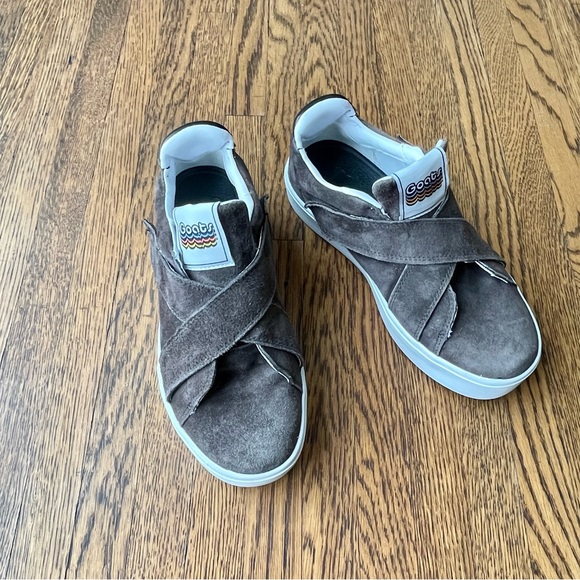 Goats Shoes - Goats 728 Suede Gray/Brown Platform Sneakers